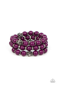 Poshly Packing - Purple Bead Bracelet