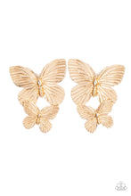 Load image into Gallery viewer, Blushing Butterflies - Gold Earrings
