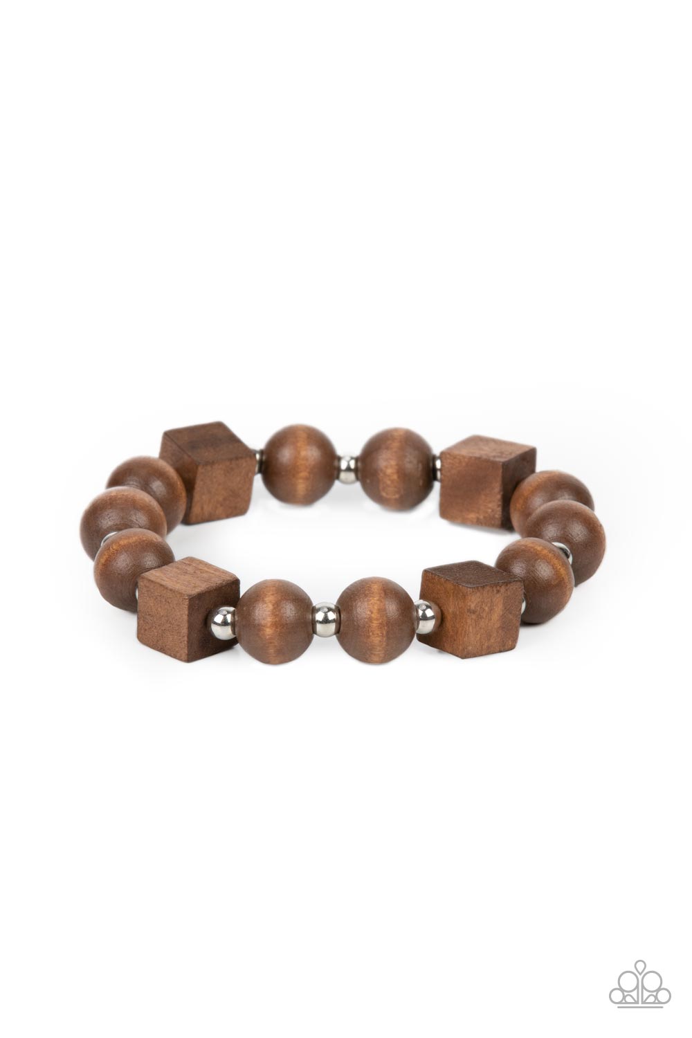 Timber Trendsetter - Brown Wooden Bracelet