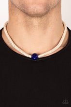 Load image into Gallery viewer, Metamorphic Marvel - Blue Mens Necklace
