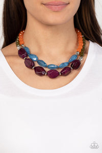 Tropical Trove - Purple Multicolor Necklace