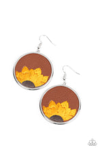 Load image into Gallery viewer, Sun-Kissed Sunflowers - Brown Earrings
