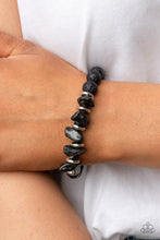 Load image into Gallery viewer, Volcanic Vacay - Silver &amp; Black Bracelet
