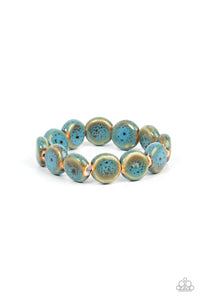 Earthy Entrada - Blue Ceramic Bracelet