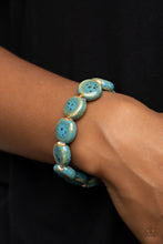 Load image into Gallery viewer, Earthy Entrada - Blue Ceramic Bracelet
