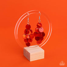 Load image into Gallery viewer, Tropical Tryst - Red-Orange Earrings
