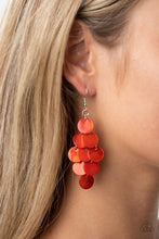 Load image into Gallery viewer, Tropical Tryst - Red-Orange Earrings
