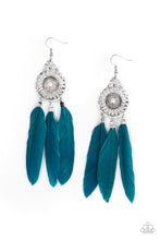 Load image into Gallery viewer, Pretty in PLUMES - Blue Earrings
