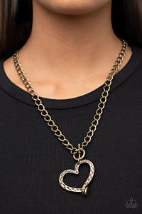 Reimagined Romance - Brass Heart Necklace