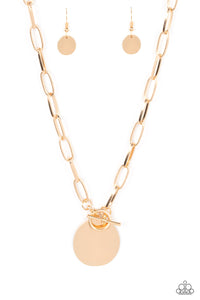 Tag Out - Gold Link Necklace