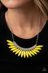 Flauntable Flamboyance - Yellow Necklace