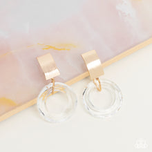 Load image into Gallery viewer, Clear Out! - Gold ClipOn Earrings
