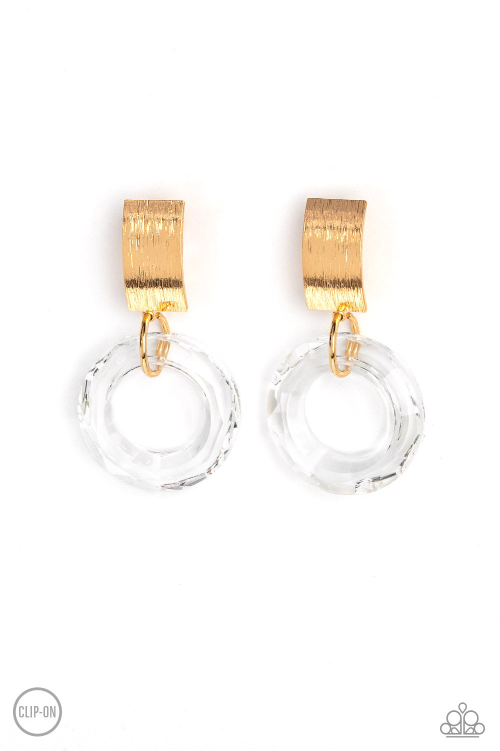 Clear Out! - Gold ClipOn Earrings
