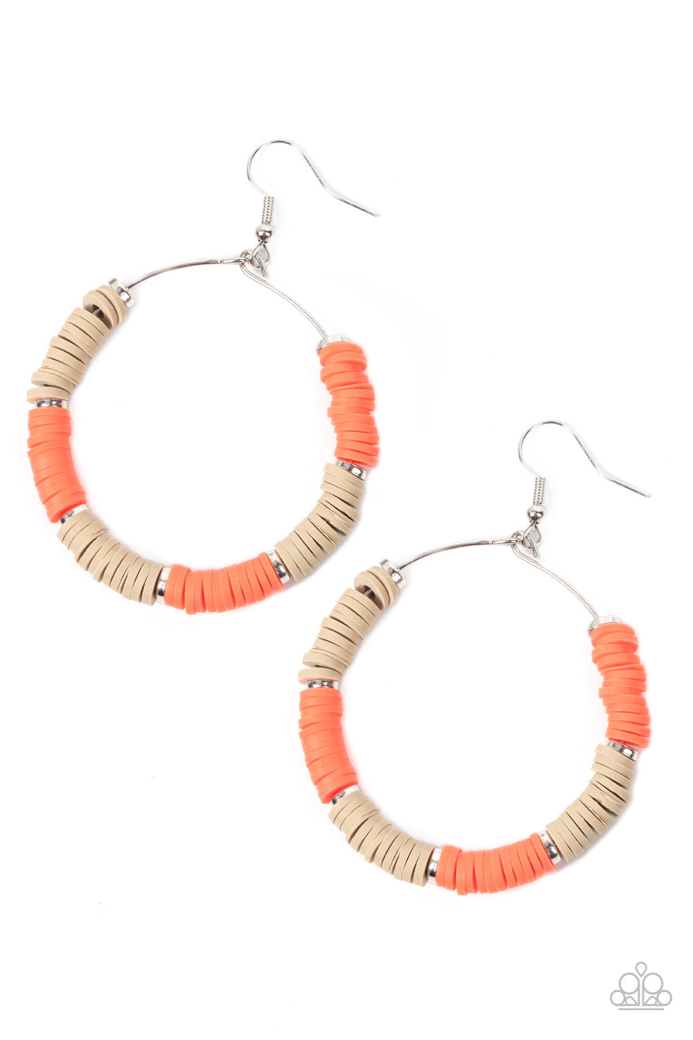Skillfully Stacked - Orange Earrings
