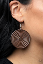 Load image into Gallery viewer, Caribbean Cymbal - Brown Earrings
