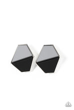 Load image into Gallery viewer, Generically Geometric - Black Post Earrings
