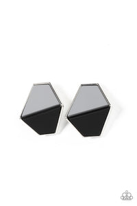 Generically Geometric - Black Post Earrings