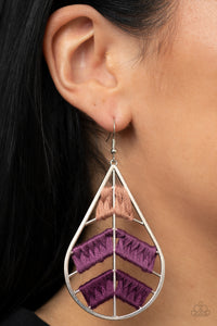 Nice Threads - Purple Multicolor Earrings