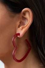 Load image into Gallery viewer, Heart-Throbbing Twinkle - Red Earrings
