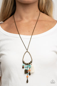 Listen to Your Soul - Brass Multicolor Necklace