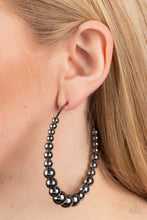 Load image into Gallery viewer, Show Off Your Curves - Black Hoop Earrings
