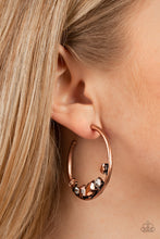 Load image into Gallery viewer, Attractive Allure - Copper Hoop Earrings
