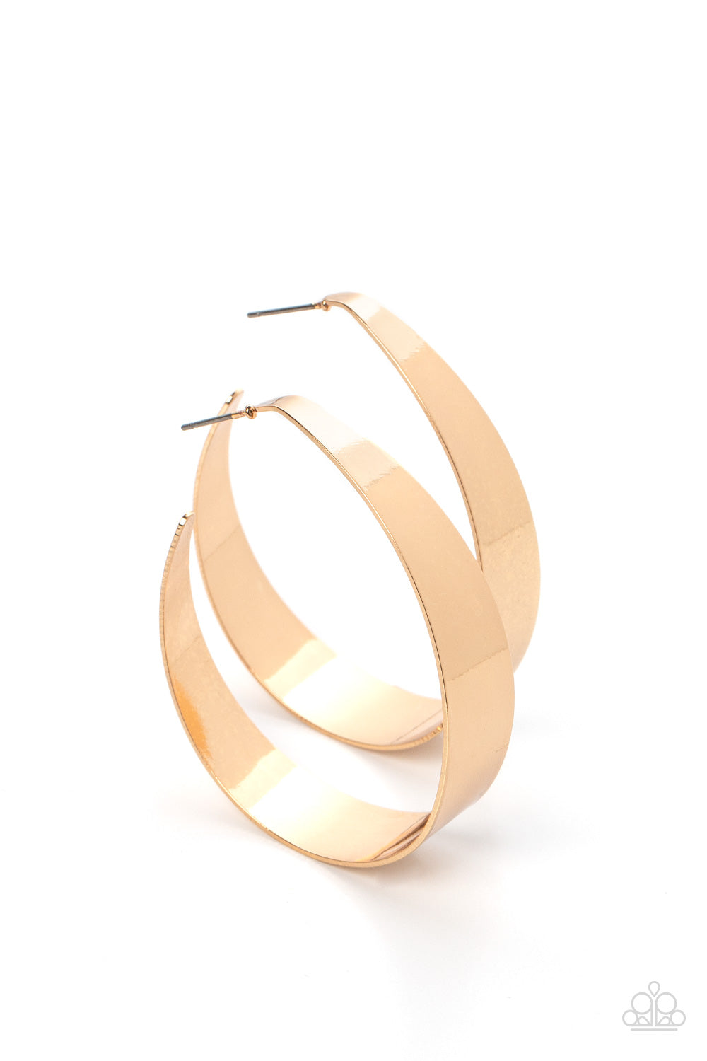 Flat Out Fashionable - Gold Earrings