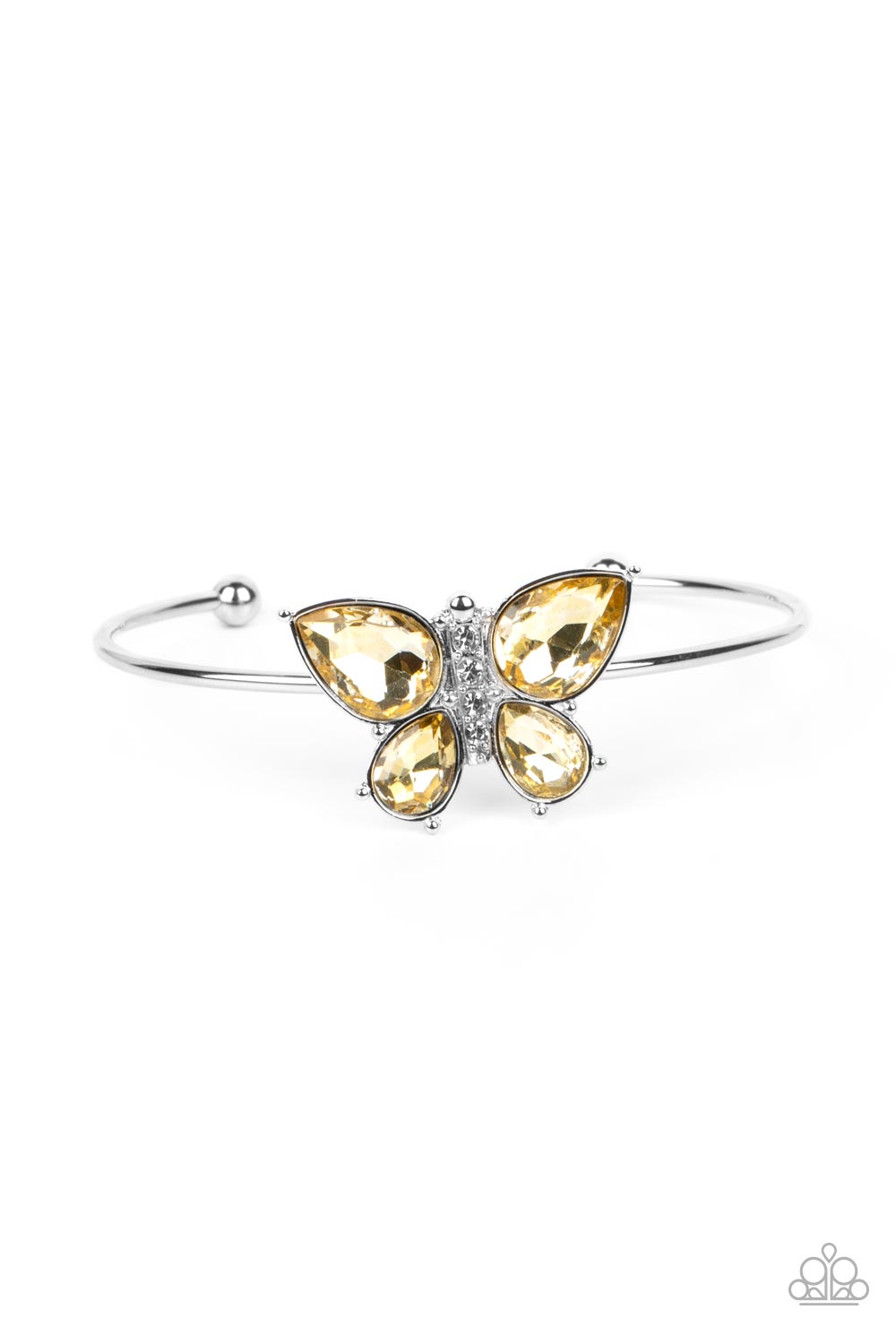 Butterfly Beatitude - Yellow Cuff Bracelet