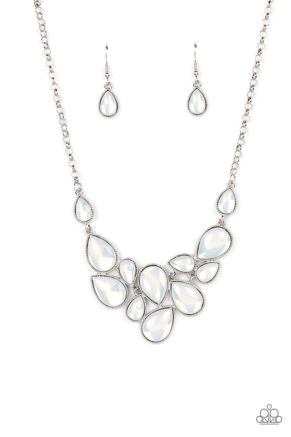 Keeps GLOWING and GLOWING - White Necklace