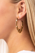 Load image into Gallery viewer, Make a Ripple - Gold Earrings
