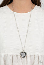 Load image into Gallery viewer, Prismatically Twitterpated - Silver Heart Necklace
