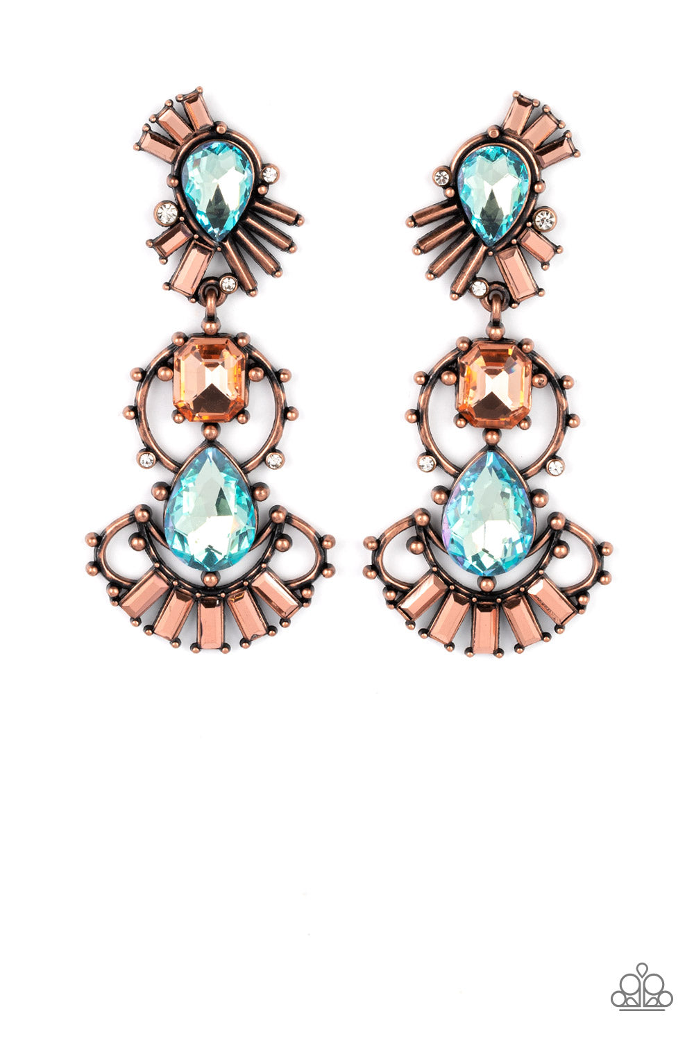 Ultra Universal - Copper Multicolor Earrings