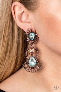Ultra Universal - Copper Multicolor Earrings