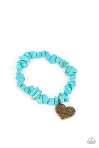 Stony-Hearted - Brass & Turquoise Bracelet