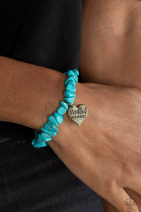Stony-Hearted - Brass & Turquoise Bracelet