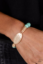 Load image into Gallery viewer, Bedouin Bloom - Gold &amp; Mint Green Bracelet
