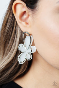 Glimmering Gardens - White Flower Earrings