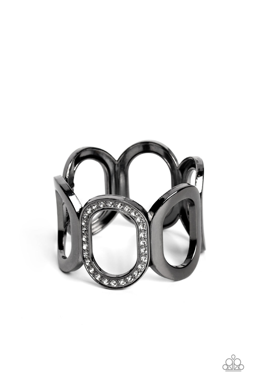 Opulent Ovals - Black Bracelet