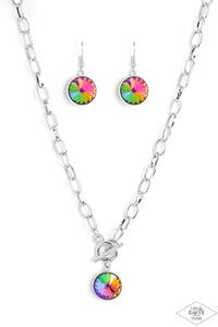 She Sparkles On - Multicolor Necklace