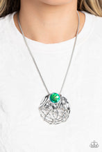 Load image into Gallery viewer, Lush Lattice - Green Oil Spill Necklace

