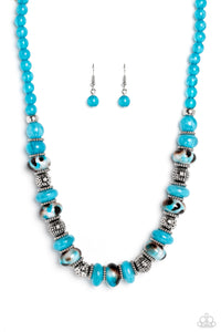 Warped Whimsicality - Blue Necklace