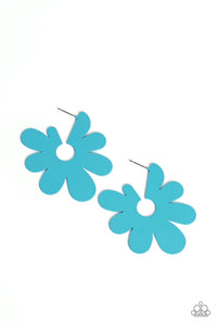 Flower Power Fantasy - Blue Earrings