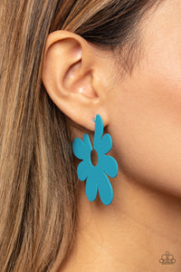 Flower Power Fantasy - Blue Earrings