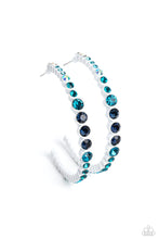 Load image into Gallery viewer, Gossip CURL - Blue Hoop Earrings
