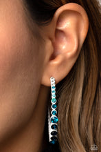 Load image into Gallery viewer, Gossip CURL - Blue Hoop Earrings
