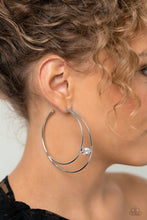 Load image into Gallery viewer, Theater HOOP - White Hoop Earrings
