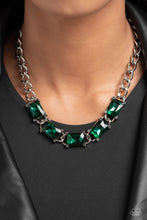 Load image into Gallery viewer, Radiating Review - Green Necklace
