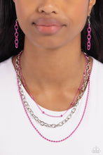 Load image into Gallery viewer, Mardi Gras Mayhem - Pink Necklace

