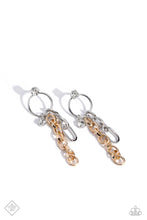 Load image into Gallery viewer, Two-Tone Trendsetter - Multicolor Gold &amp; Silver Earrings
