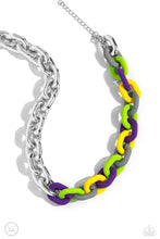 Load image into Gallery viewer, Contrasting Couture - Silver Multicolor Necklace
